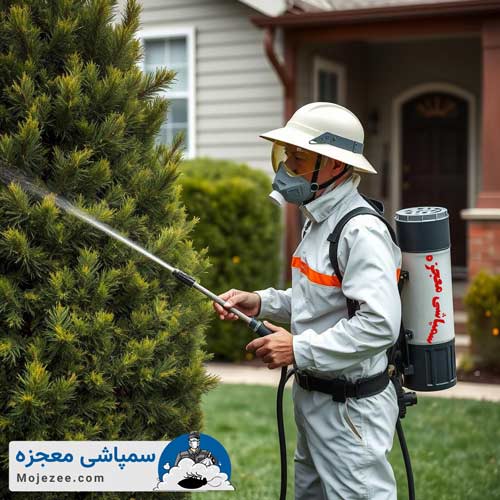 سمپاشی باغچه 1
