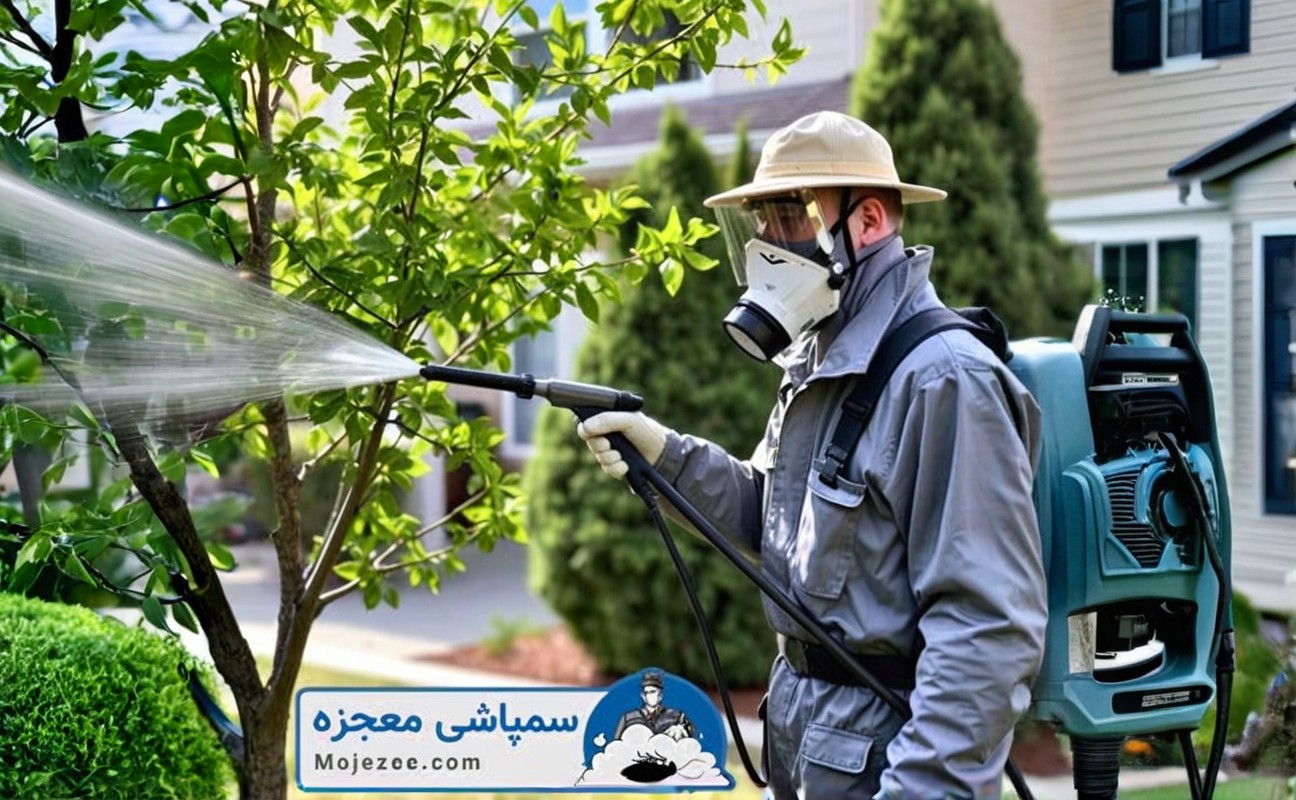سمپاشی باغچه 2